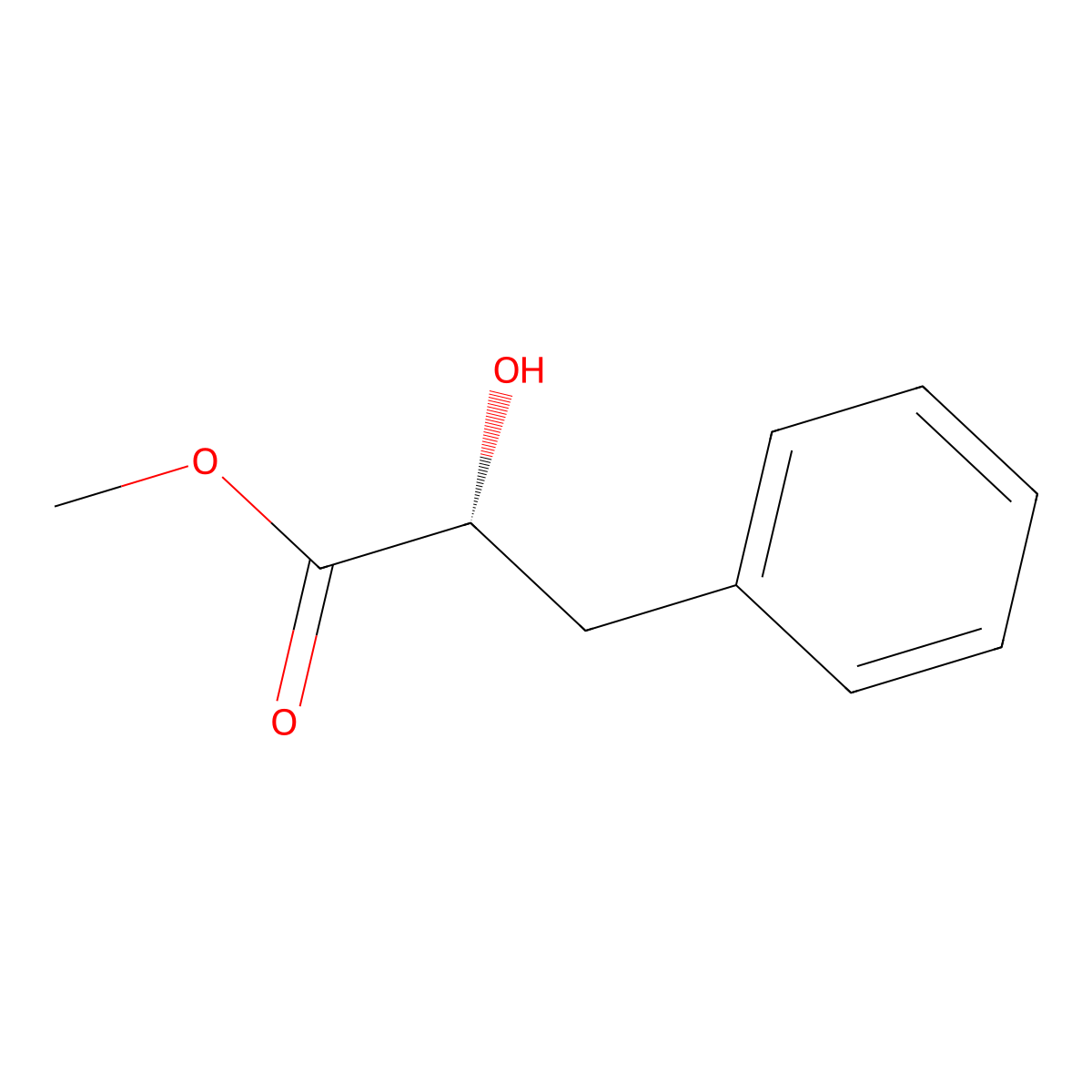 methyl (2R)-2-hydroxy-3-phenylpropanoate molecular structure, CAS 27000-00-6