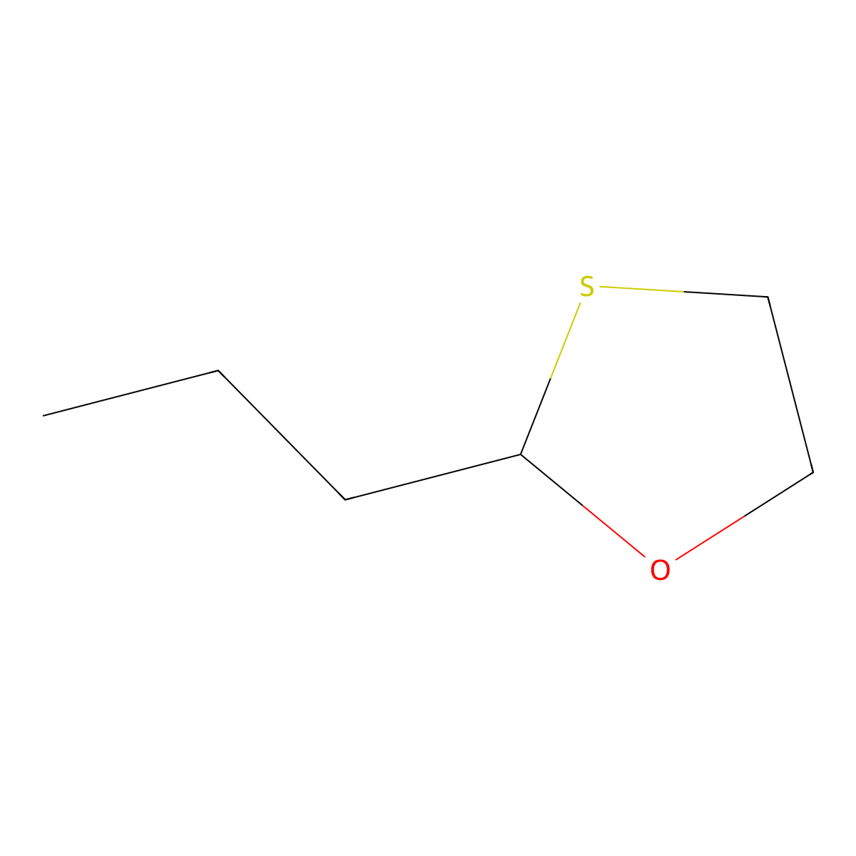 2-Propyl-1,3-oxathiolane molecular structure, CAS 27001-65-6
