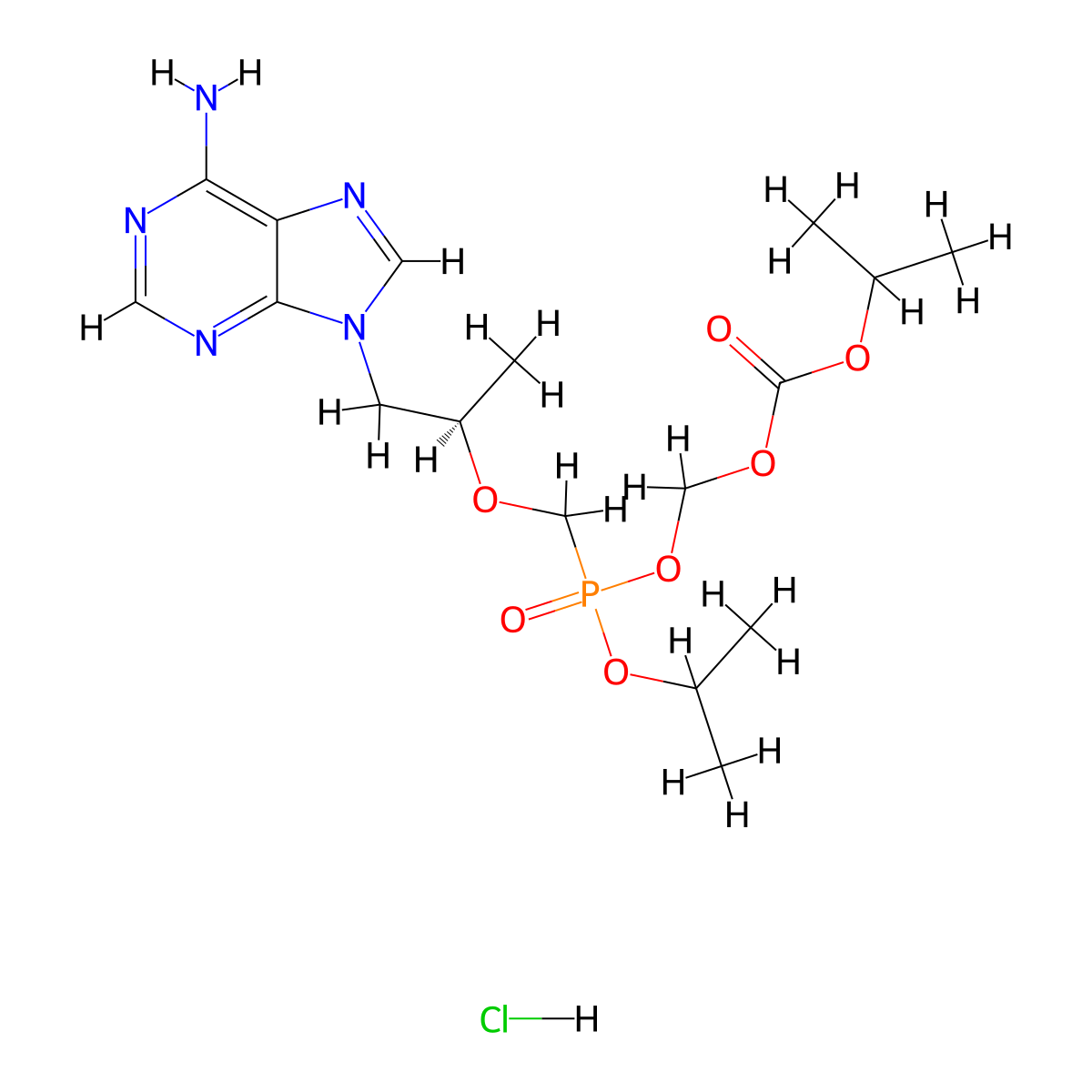 iPr-POC PMPA hydrochloride molecular structure, CAS 2700125-77-3