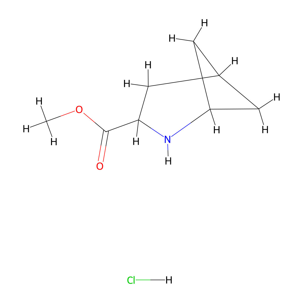 Methyl 2-azabicyclo(3.1.1)heptane-3-carboxylate hydrochloride molecular structure, CAS 2700229-32-7