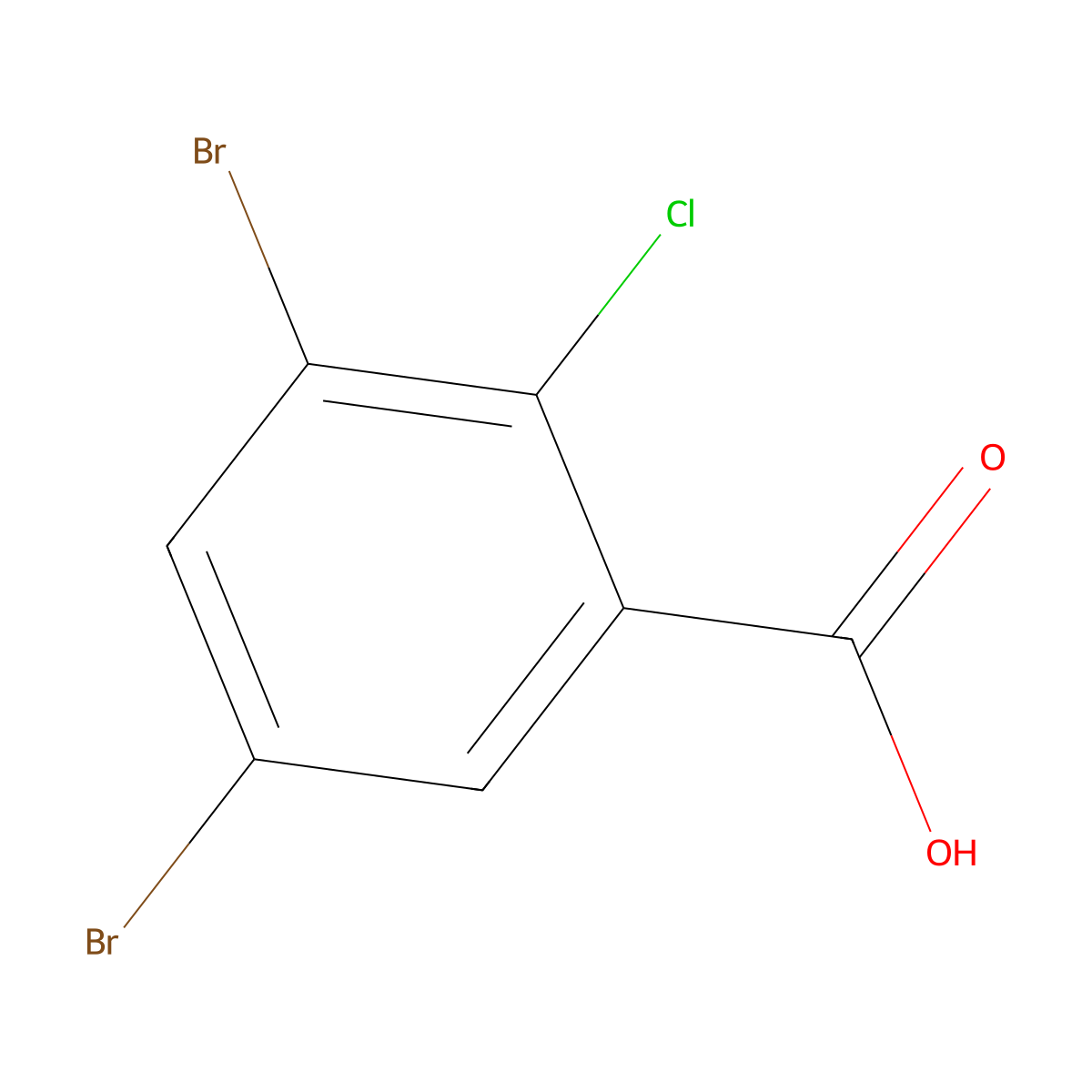 3,5-Dibromo-2-chlorobenzoic acid molecular structure, CAS 27003-05-0