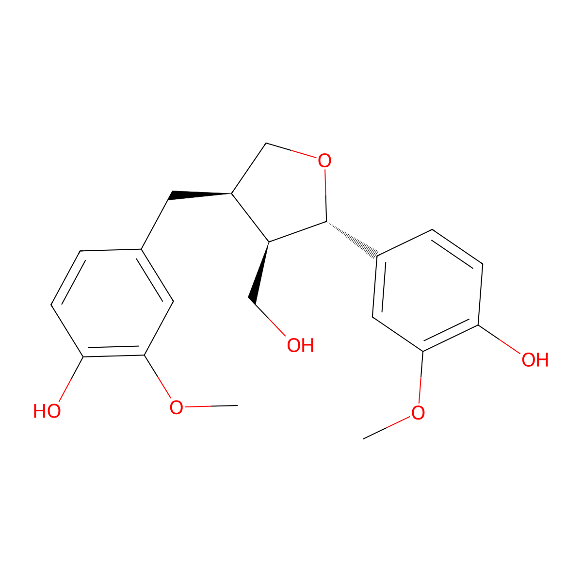 (+)-Lariciresinol molecular structure, CAS 27003-73-2