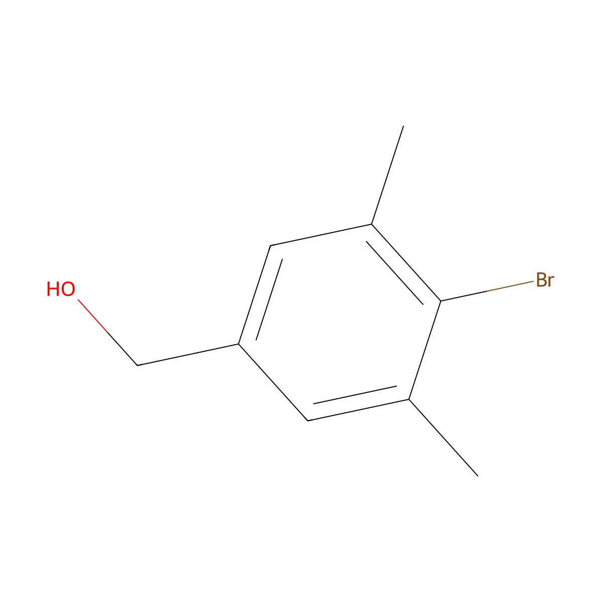 (4-Bromo-3,5-dimethylphenyl)methanol molecular structure, CAS 27006-02-6