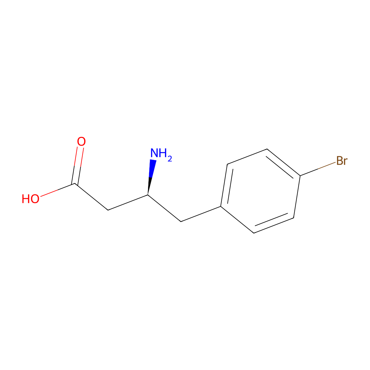 (3S)-3-amino-4-(4-bromophenyl)butanoic acid molecular structure, CAS 270062-84-5