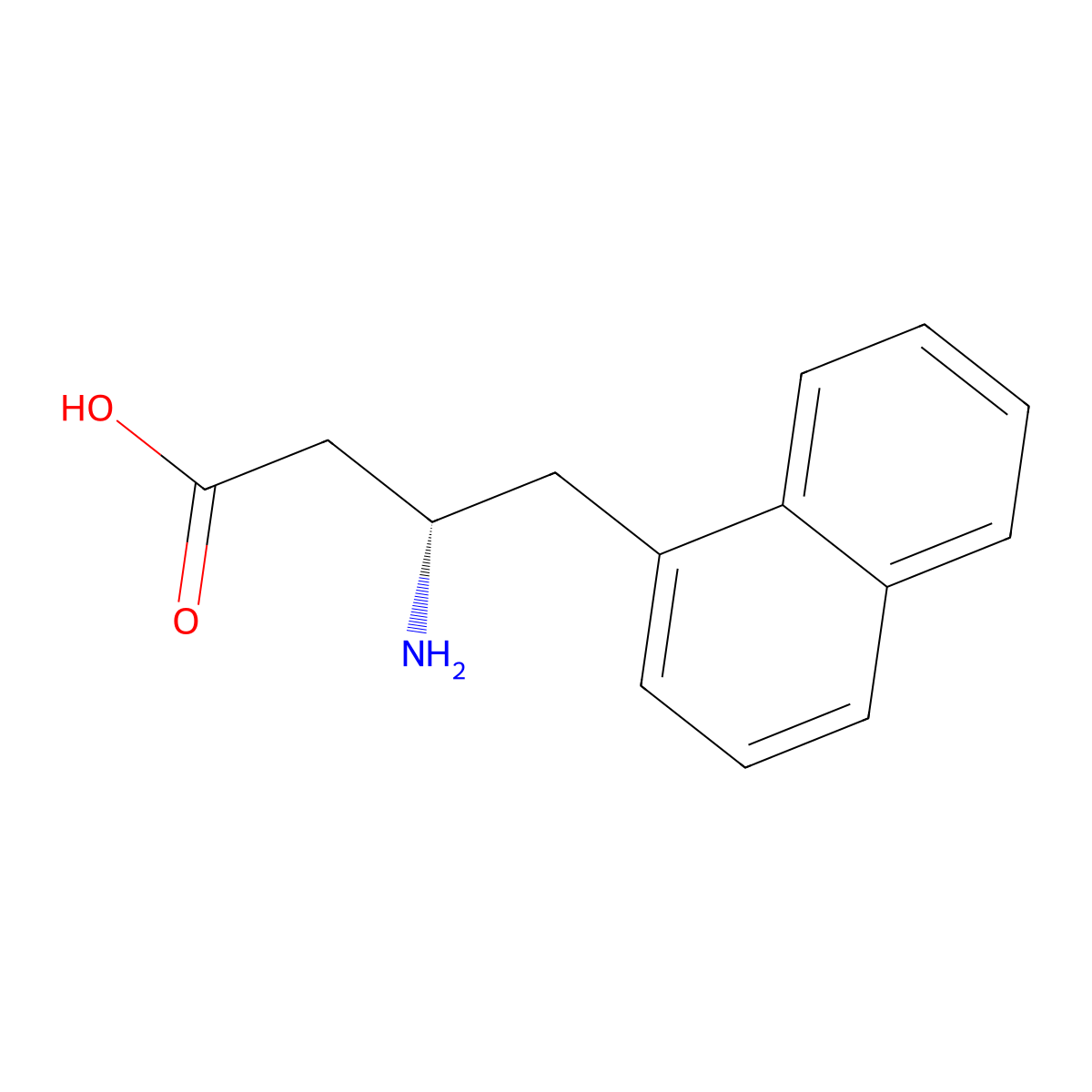 (S)-3-amino-4-(naphthalen-1-yl)butanoic acid molecular structure, CAS 270063-00-8
