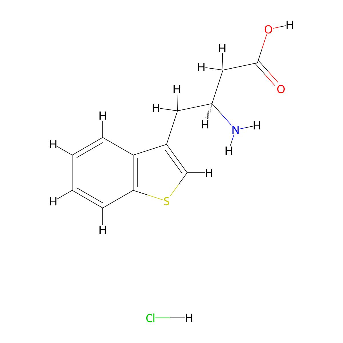 (S)-3-Amino-4-(3-benzothienyl)butanoic acid hydrochloride molecular structure, CAS 270063-44-0