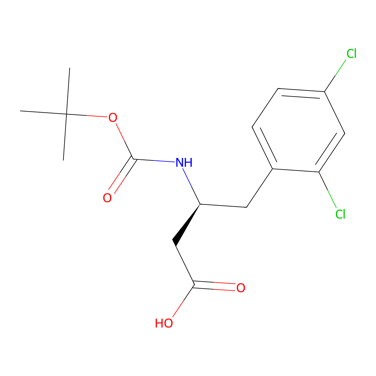 Boc-(S)-3-Amino-4-(2,4-dichloro-phenyl)-butyric acid molecular structure, CAS 270063-48-4