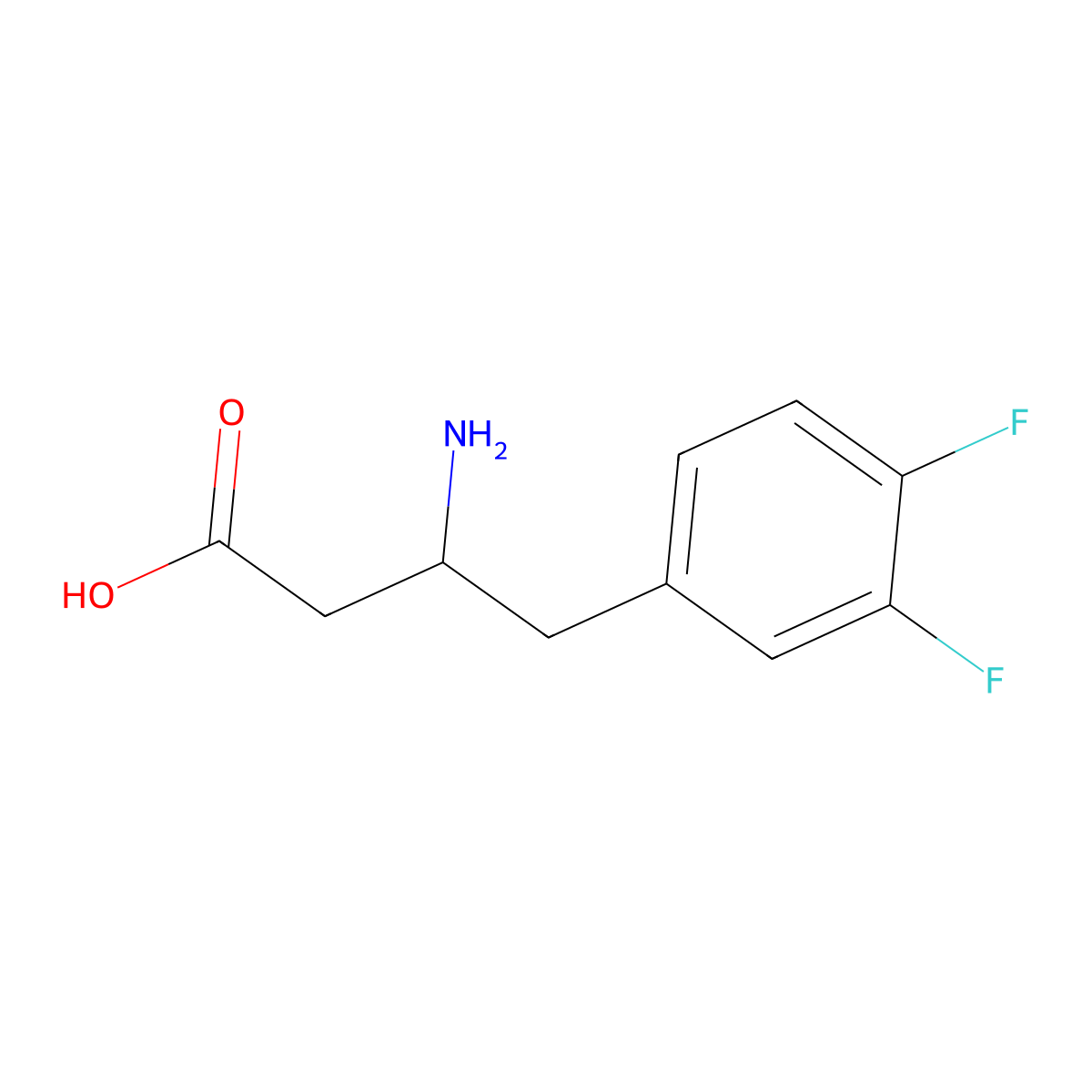 3-Amino-4-(3,4-difluorophenyl)butyric acid molecular structure, CAS 270063-53-1