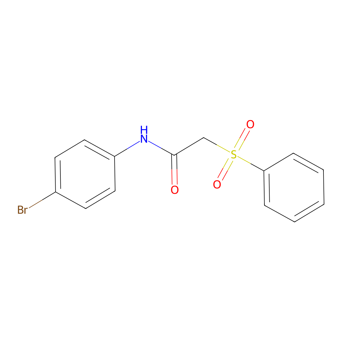2-(benzenesulfonyl)-N-(4-bromophenyl)acetamide molecular structure, CAS 270065-32-2
