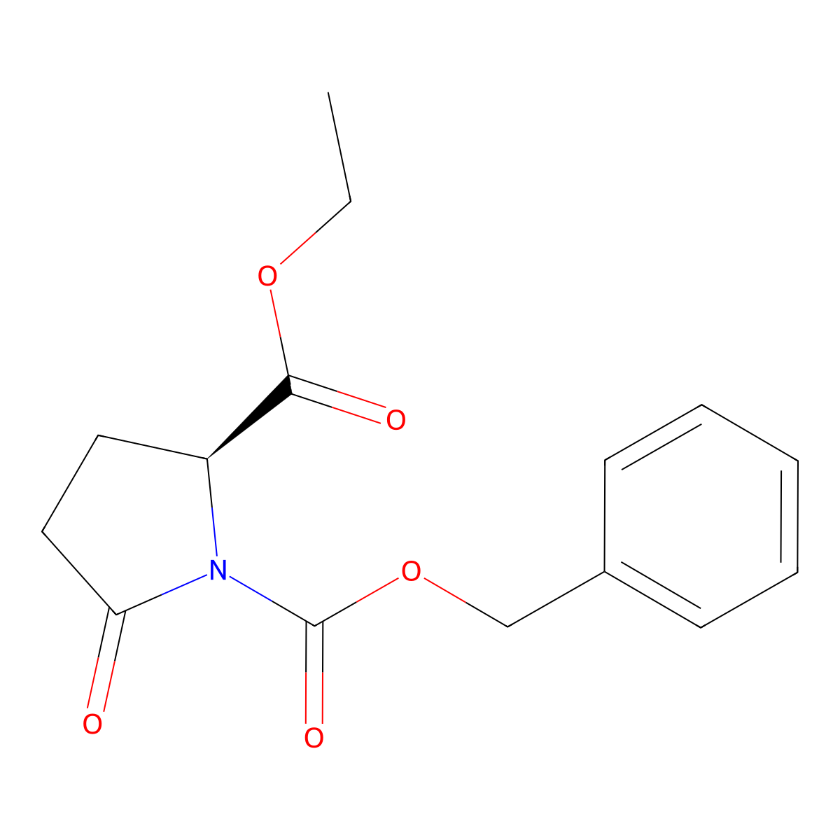 (S)-1-Benzyl 2-ethyl 5-oxopyrrolidine-1,2-dicarboxylate molecular structure, CAS 270065-52-6