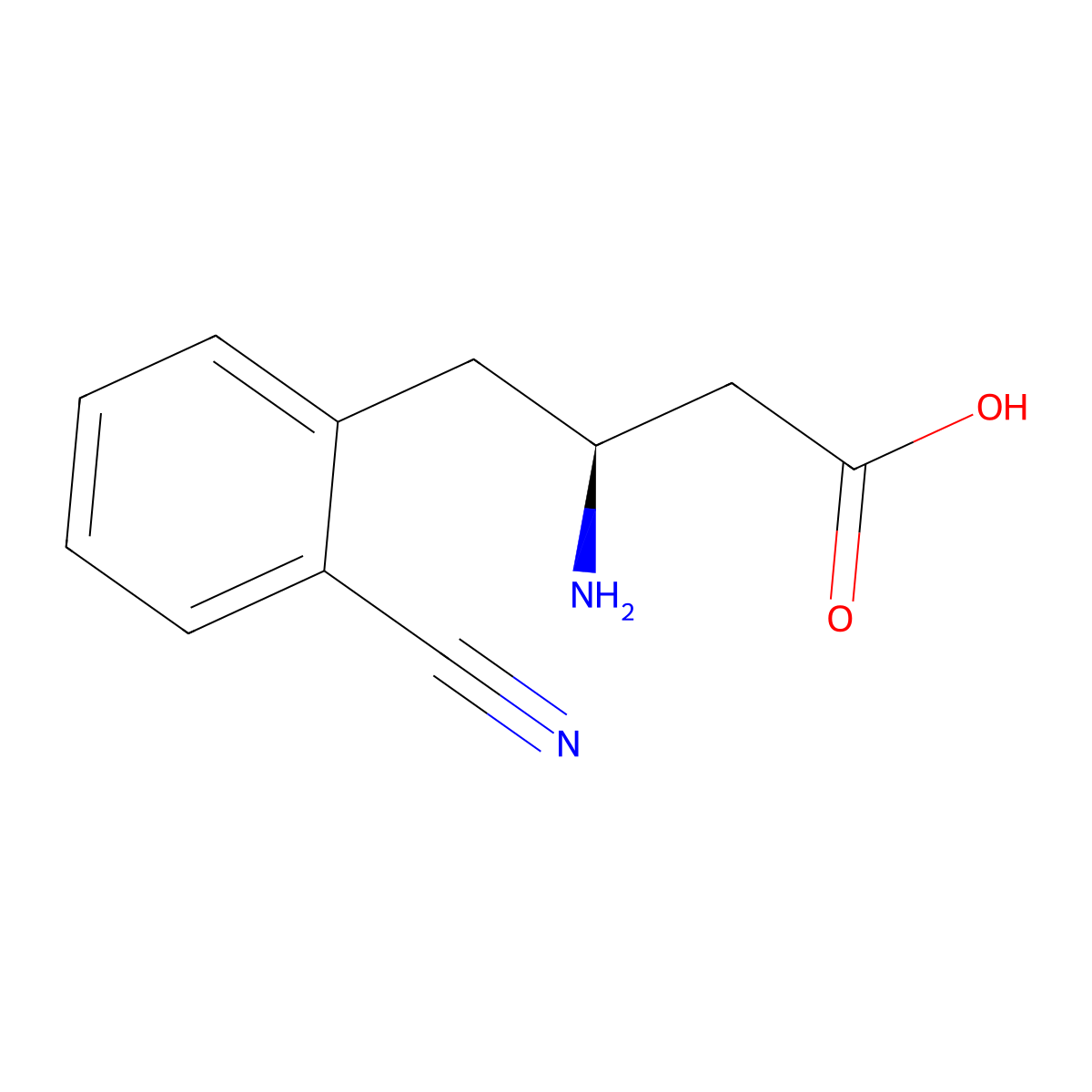 (S)-3-amino-4-(2-cyanophenyl)butanoic acid molecular structure, CAS 270065-82-2