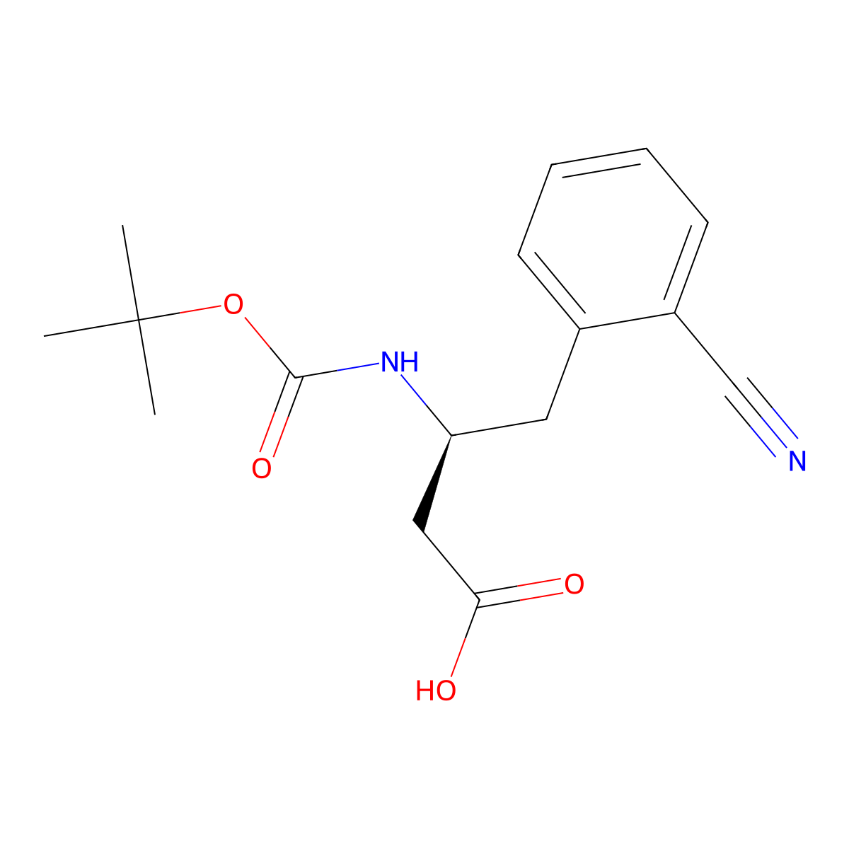 Boc-(S)-3-Amino-4-(2-cyano-phenyl)-butyric acid molecular structure, CAS 270065-83-3