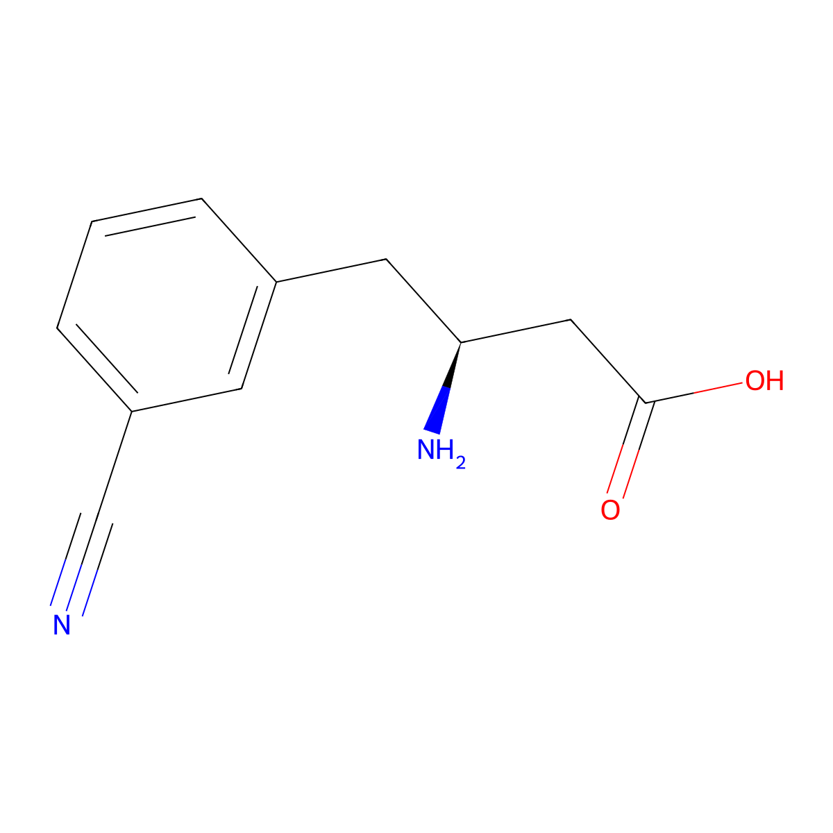 (3S)-3-amino-4-(3-cyanophenyl)butanoic Acid molecular structure, CAS 270065-85-5