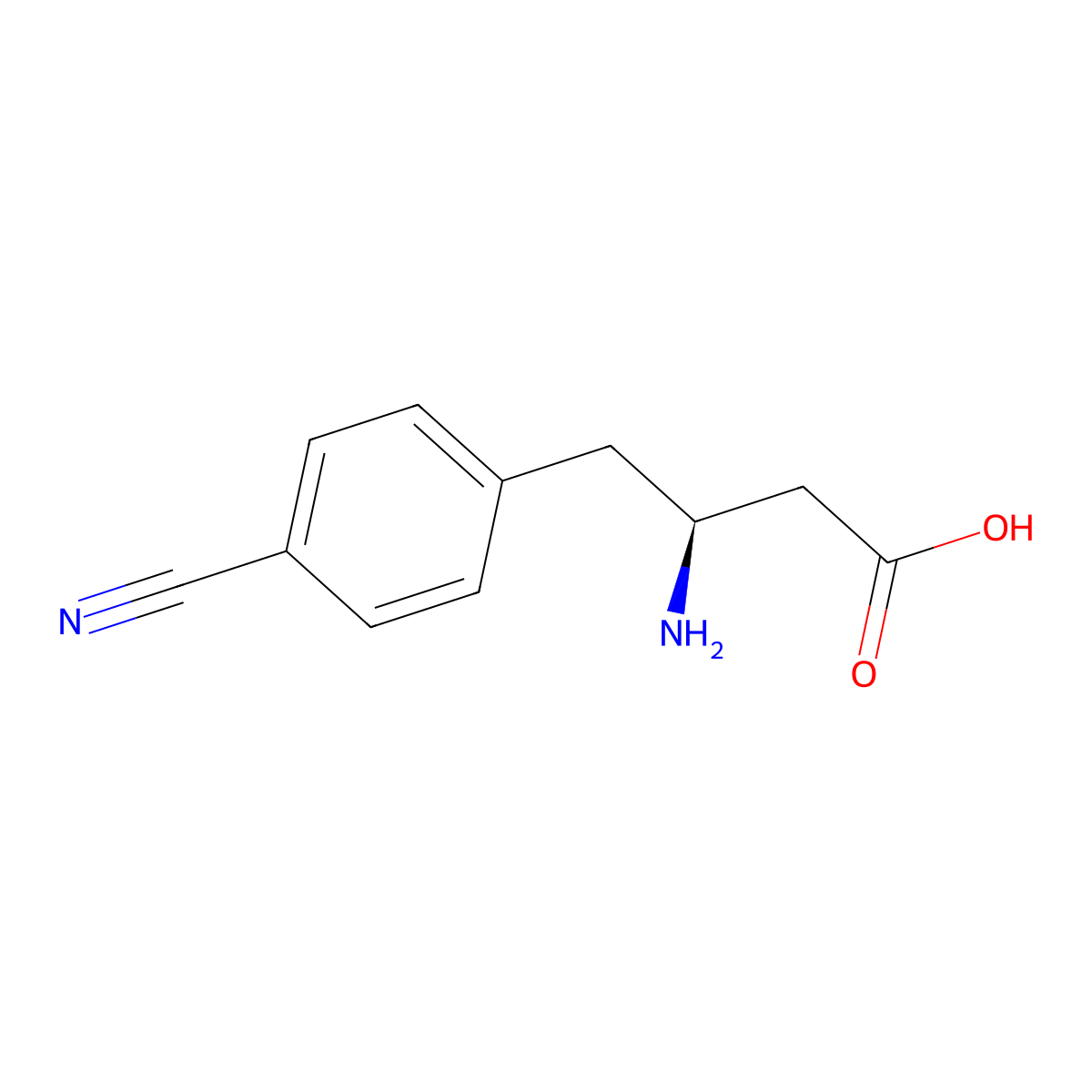 (3S)-3-amino-4-(4-cyanophenyl)butanoic Acid molecular structure, CAS 270065-88-8