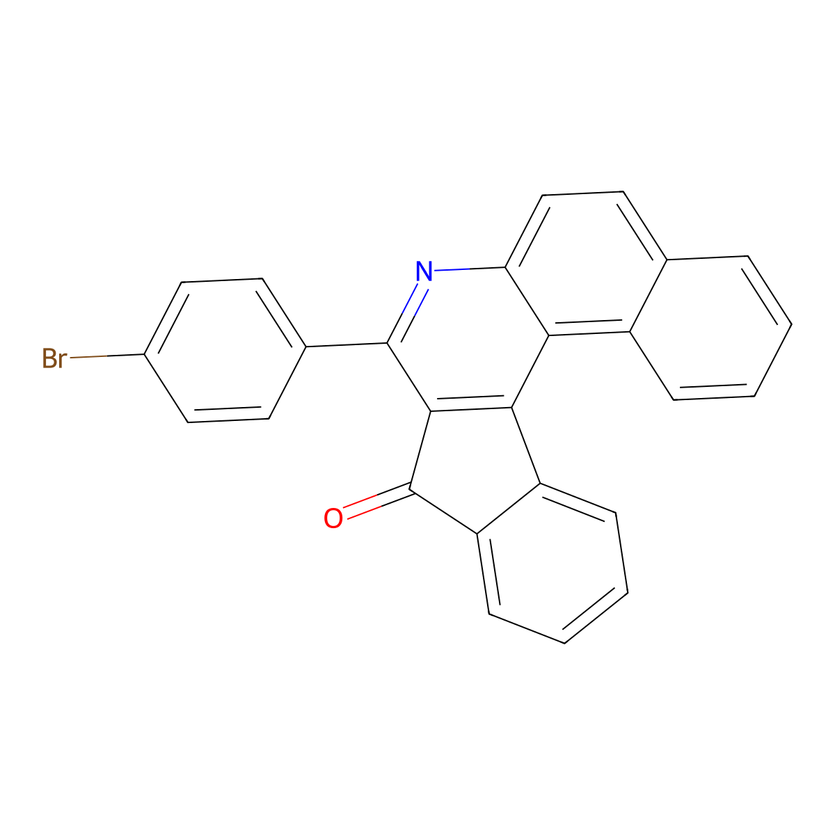 8-(4-bromophenyl)-9H-benzo[f]indeno[2,1-c]quinolin-9-one molecular structure, CAS 27007-27-8