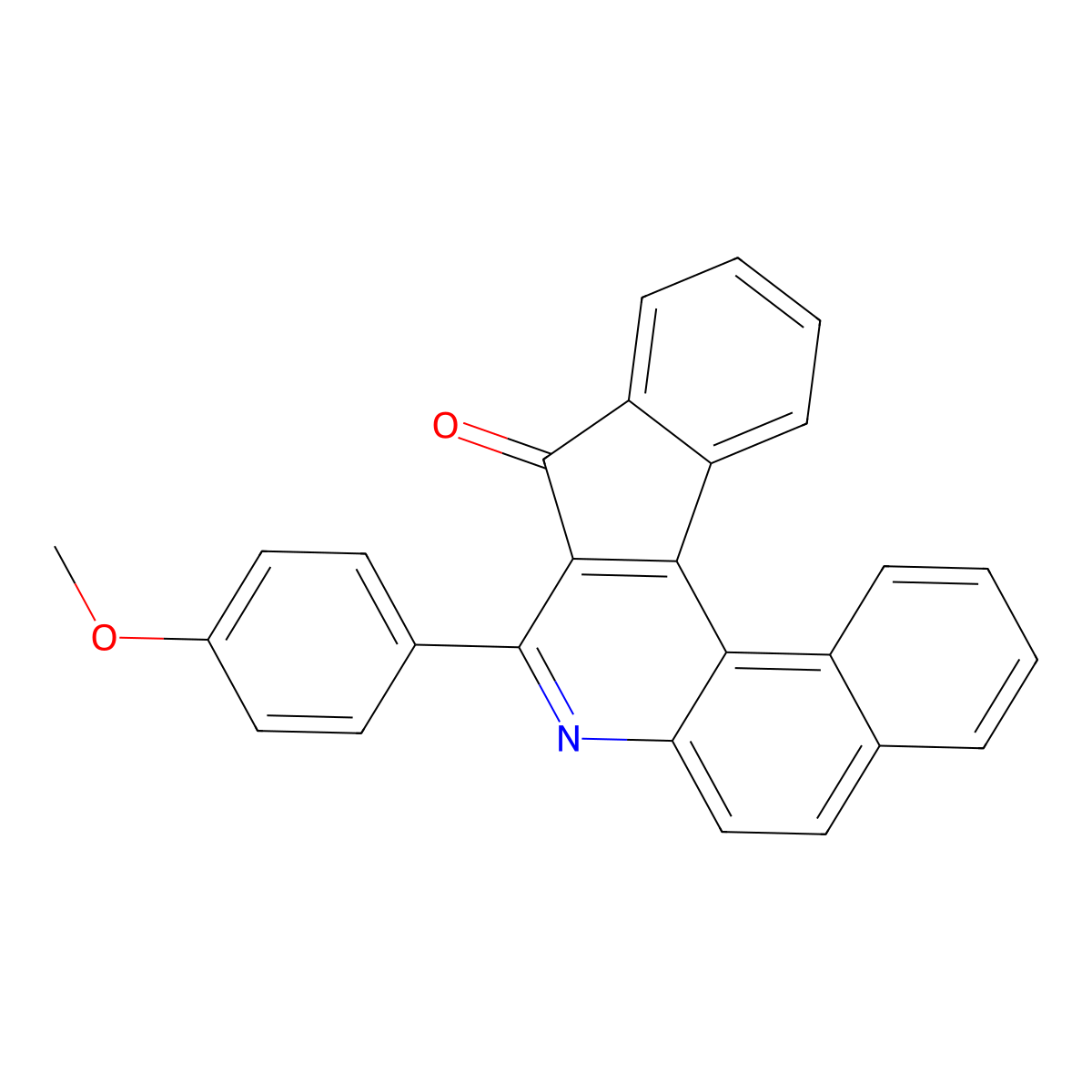 8-(4-methoxyphenyl)-9H-benzo[f]indeno[2,1-c]quinolin-9-one molecular structure, CAS 27007-30-3