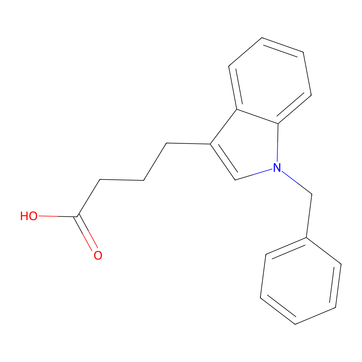 4-(1-benzyl-1H-indol-3-yl)butanoic acid molecular structure, CAS 270074-53-8