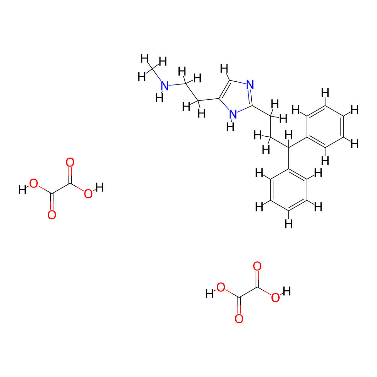N-Methylhistaprodifen dioxalate salt molecular structure, CAS 270079-48-6