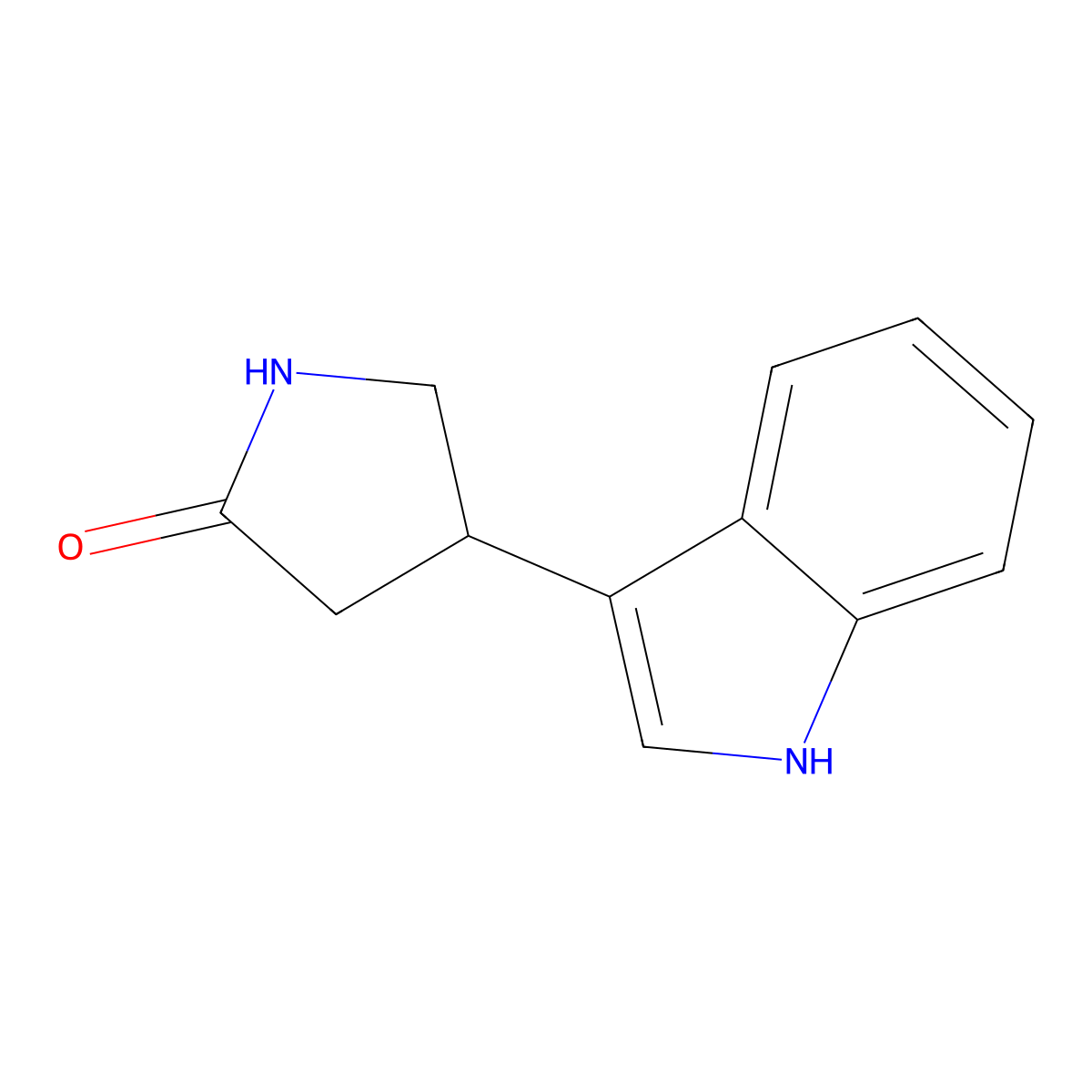 4-(1H-indol-3-yl)pyrrolidin-2-one molecular structure, CAS 27008-33-9