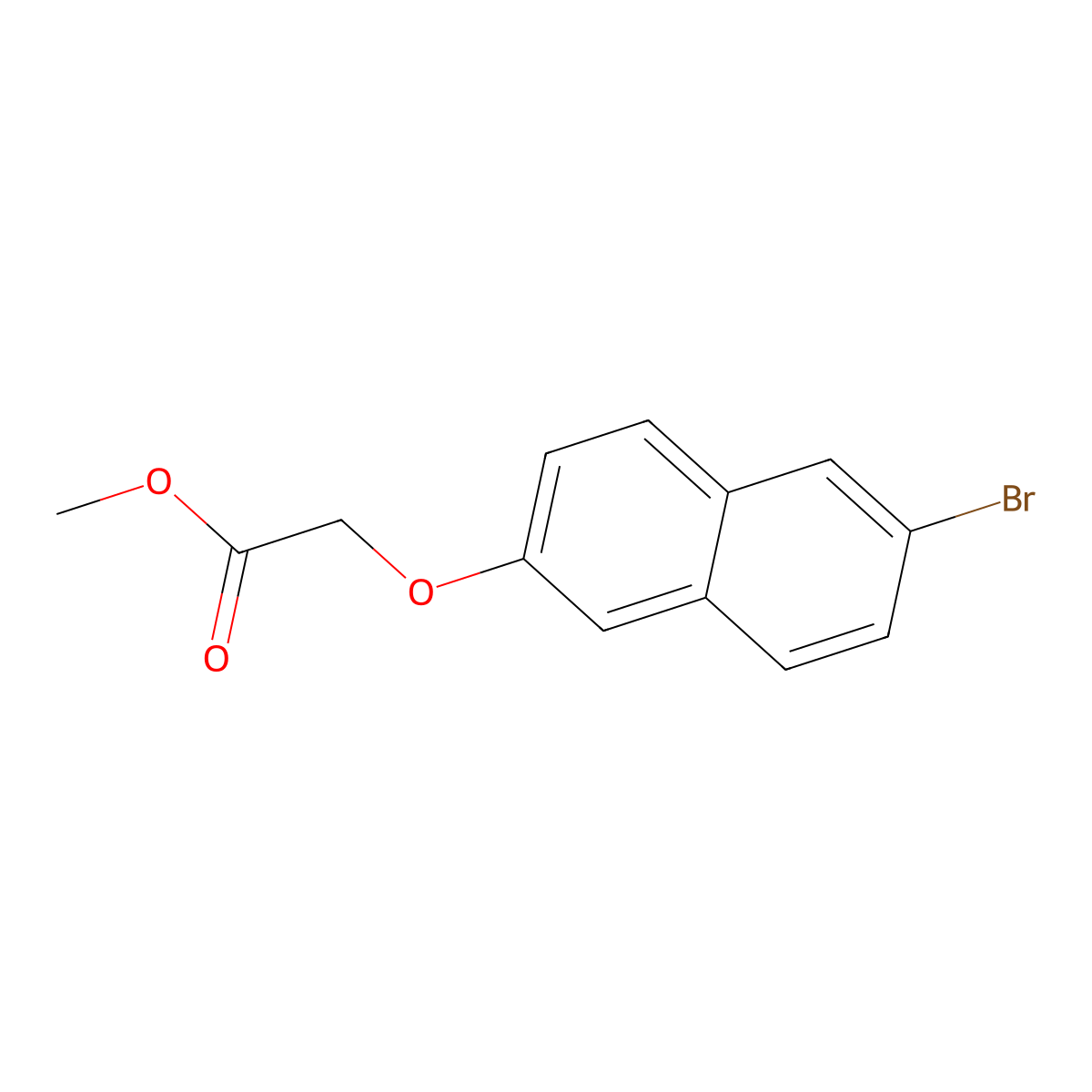 Methyl 2-[(6-bromonaphthalen-2-yl)oxy]acetate molecular structure, CAS 270081-83-9