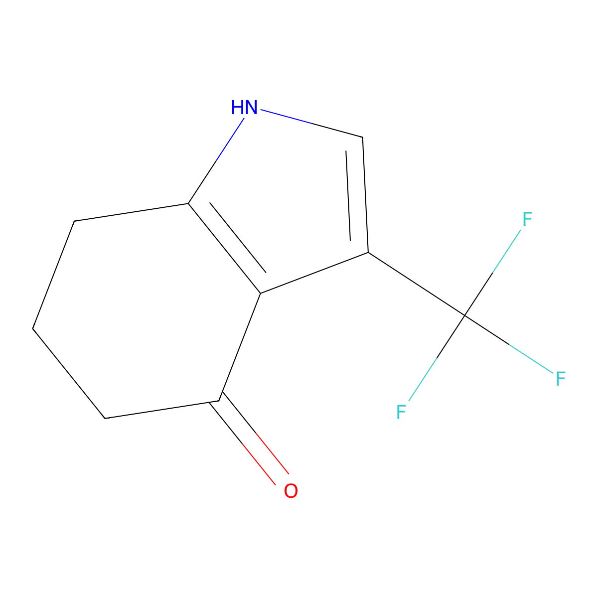 3-(Trifluoromethyl)-1,5,6,7-tetrahydroindol-4-one molecular structure, CAS 270084-17-8