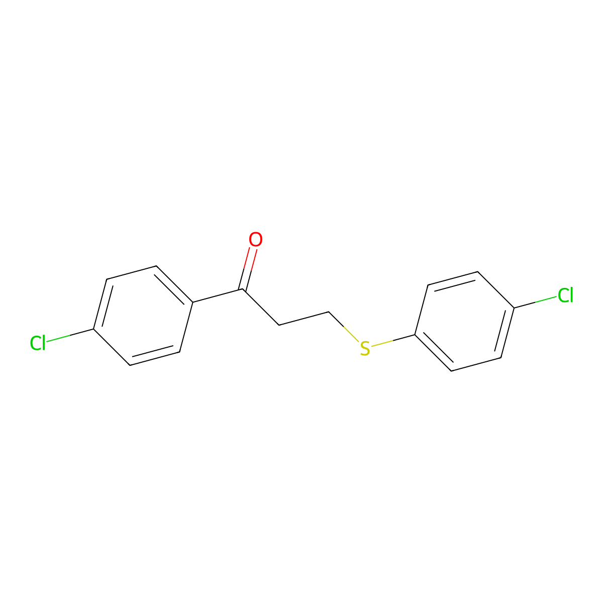 1-(4-Chlorophenyl)-3-[(4-chlorophenyl)sulfanyl]-1-propanone molecular structure, CAS 270086-85-6