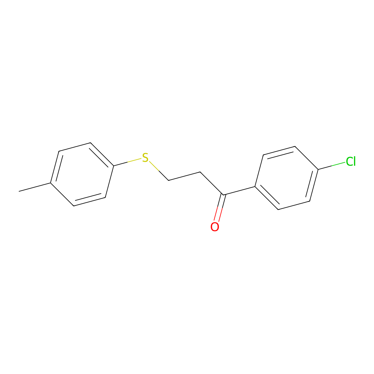 1-(4-Chlorophenyl)-3-[(4-methylphenyl)sulfanyl]-1-propanone molecular structure, CAS 270086-91-4