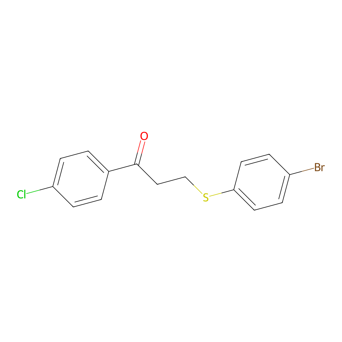 3-[(4-Bromophenyl)sulfanyl]-1-(4-chlorophenyl)-1-propanone molecular structure, CAS 270086-96-9