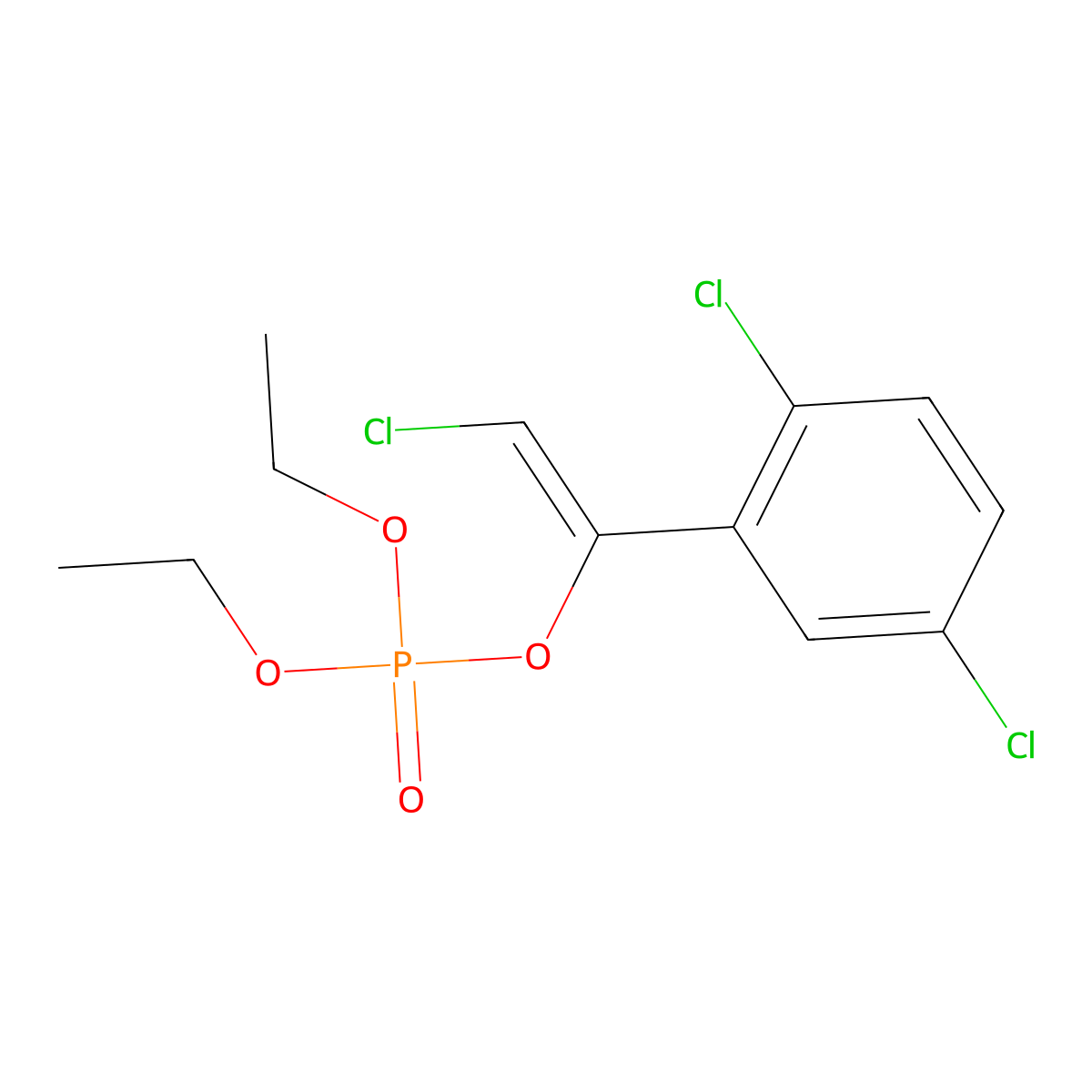 Phosphoric acid, 2-chloro-1-(2,5-dichlorophenyl)ethenyl diethyl ester molecular structure, CAS 2701-86-2