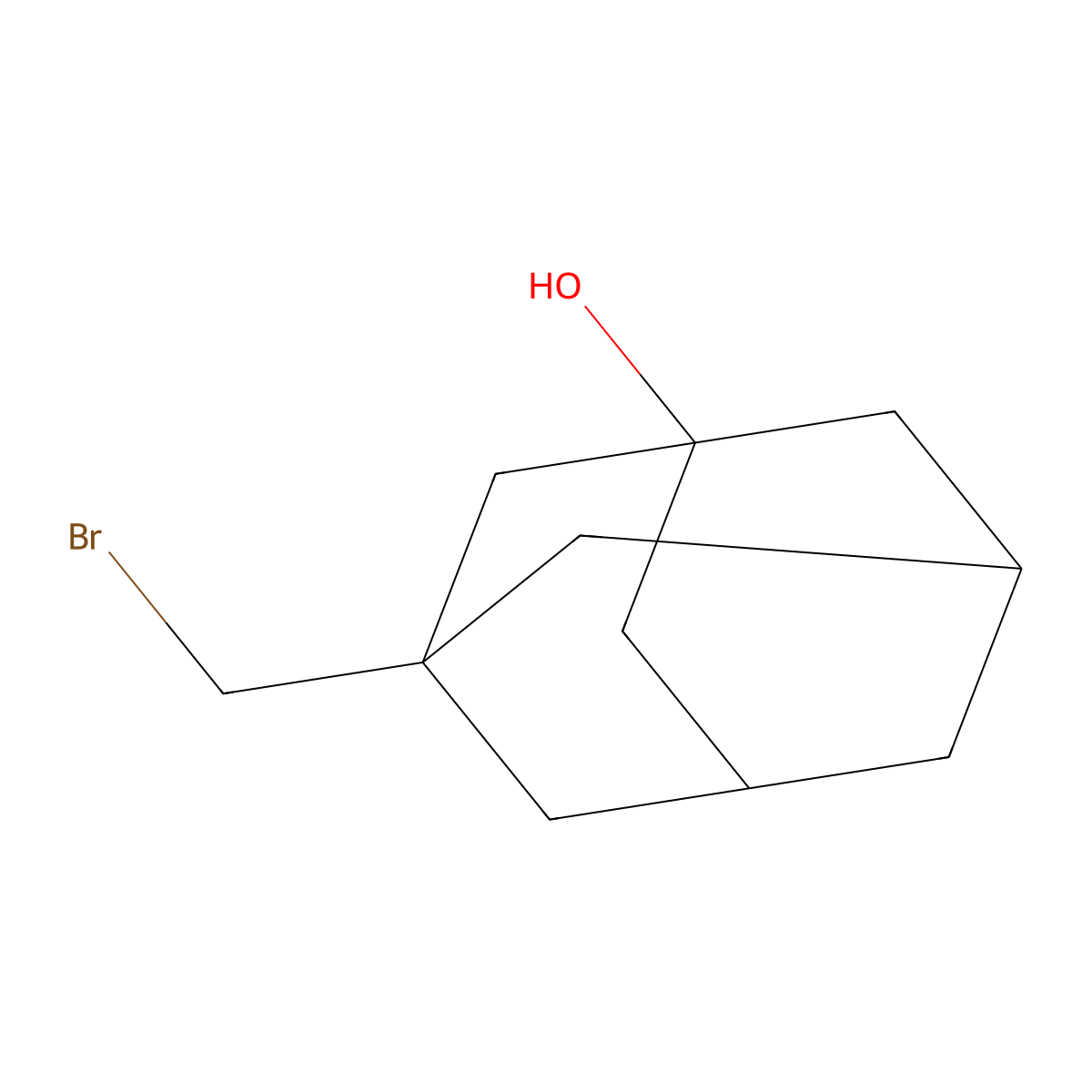 3-(Bromomethyl)adamantan-1-ol molecular structure, CAS 27011-61-6