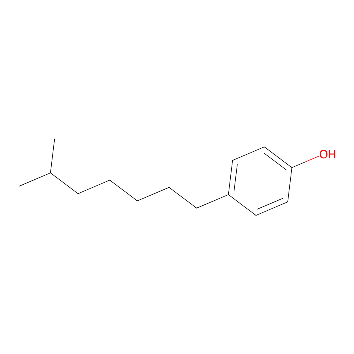 4-Isooctylphenol molecular structure, CAS 27013-89-4