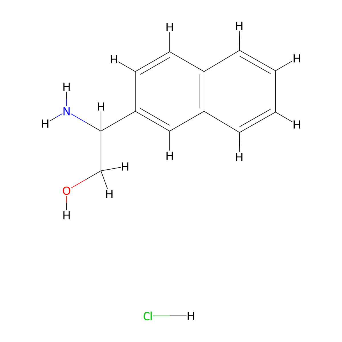 2-Amino-2-(naphthalen-2-yl)ethan-1-ol hydrochloride molecular structure, CAS 2701349-87-1