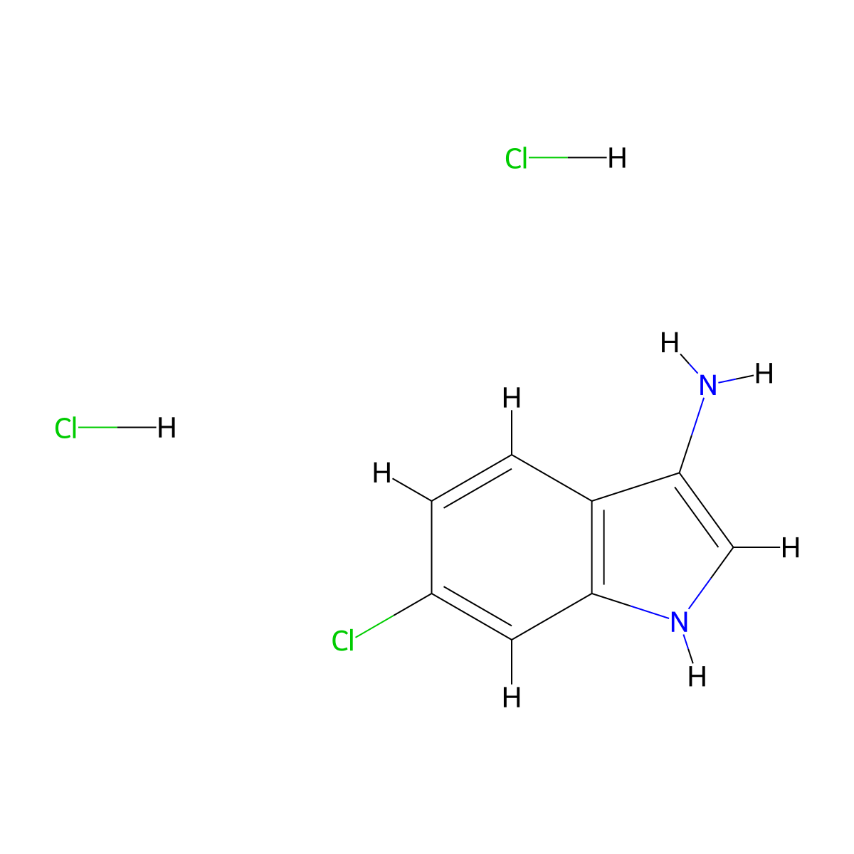 6-Chloro-1H-indol-3-amine dihydrochloride molecular structure, CAS 2701379-26-0