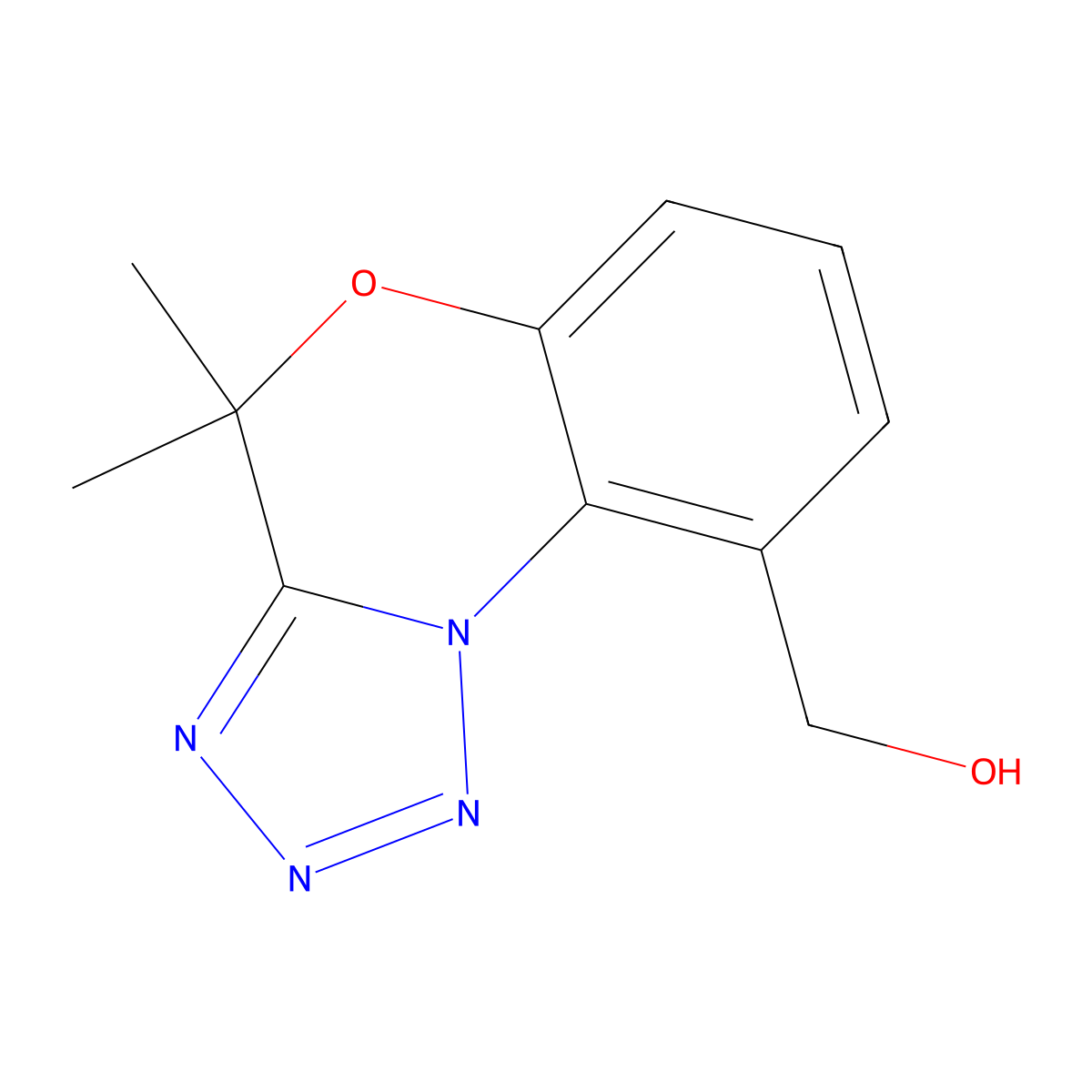 (4,4-Dimethyl-4H-benzo[b]tetrazolo[1,5-d][1,4]oxazin-9-yl)methanol molecular structure, CAS 2701435-81-4