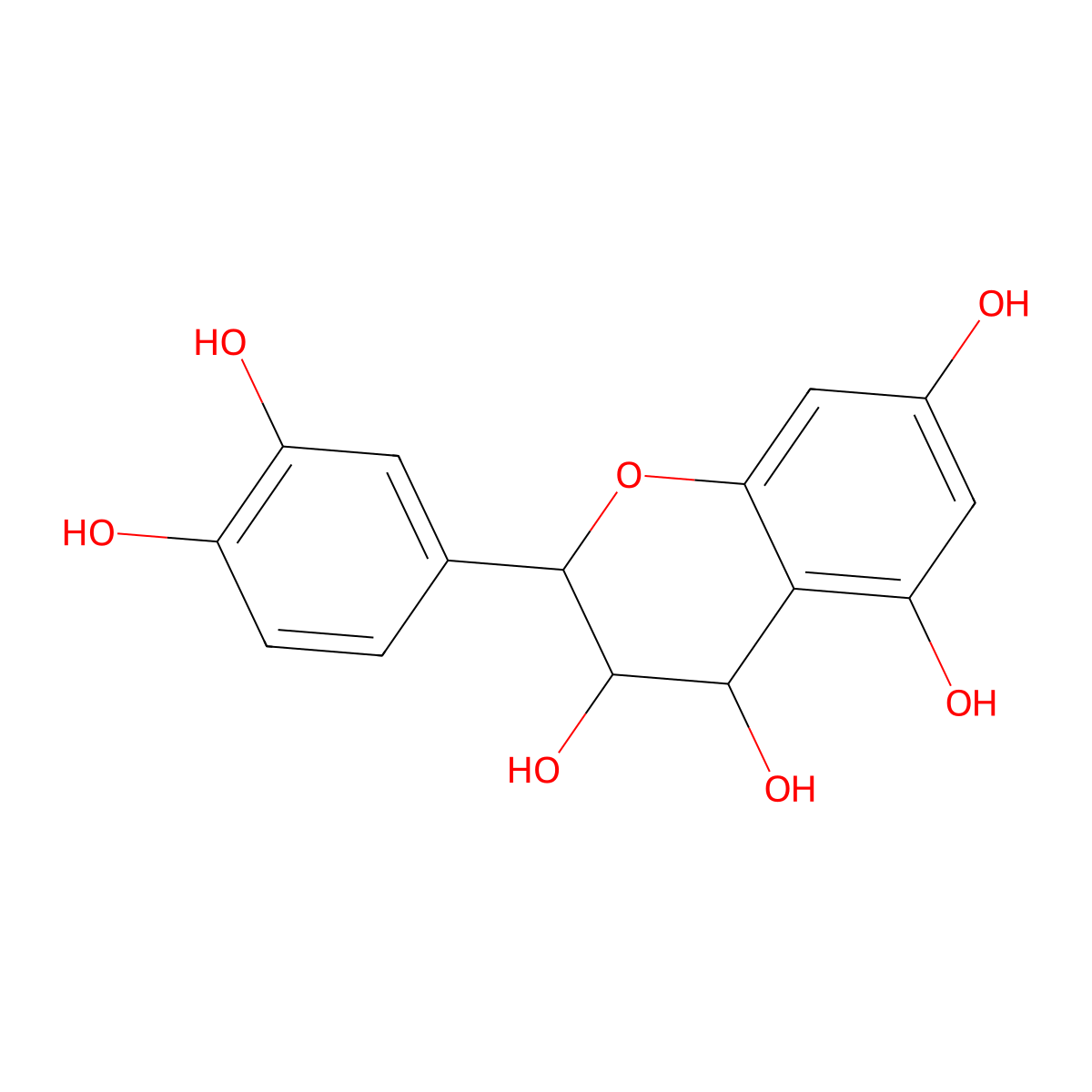 Leucocyanidin molecular structure, CAS 27015-21-0