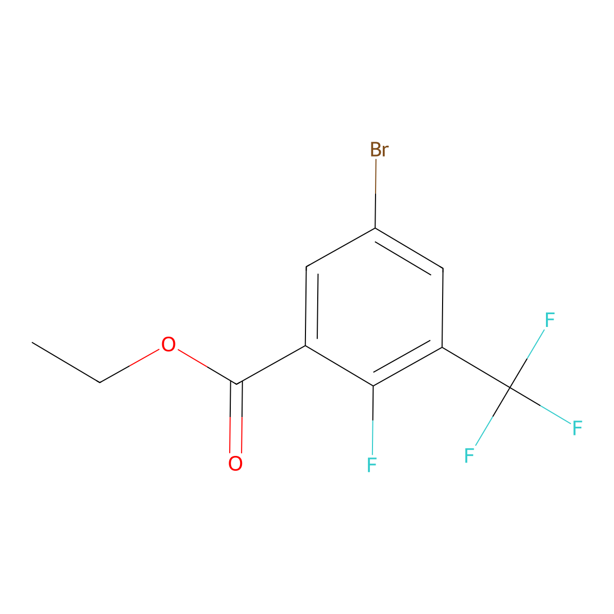 Ethyl 5-bromo-2-fluoro-3-(trifluoromethyl)benZoate molecular structure, CAS 2701640-46-0