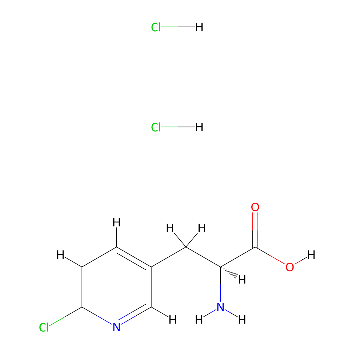 (S)-2-Amino-3-(6-chloropyridin-3-yl)propanoic acid dihydrochloride molecular structure, CAS 2701679-69-6