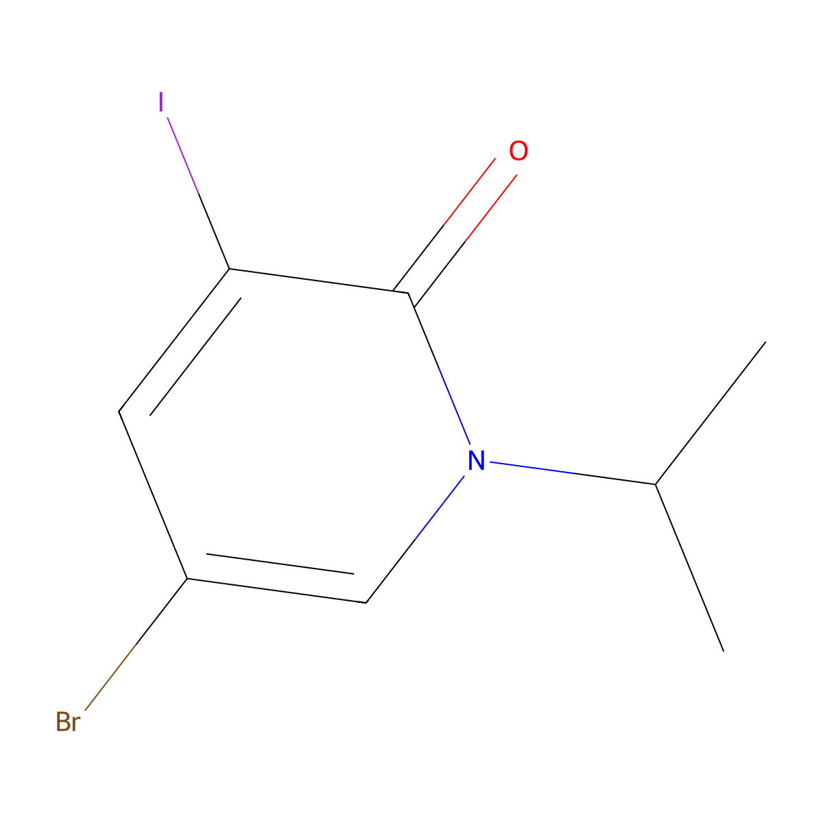5-Bromo-3-iodo-1-isopropylpyridin-2(1H)-one molecular structure, CAS 2701679-99-2