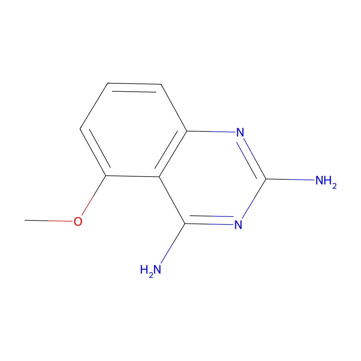 2,4-Quinazolinediamine, 5-methoxy- molecular structure, CAS 27018-21-9