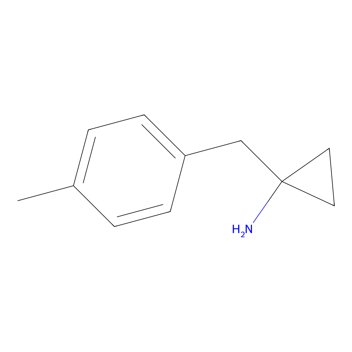 1-(4-Methylbenzyl)cyclopropanamine molecular structure, CAS 27018-59-3
