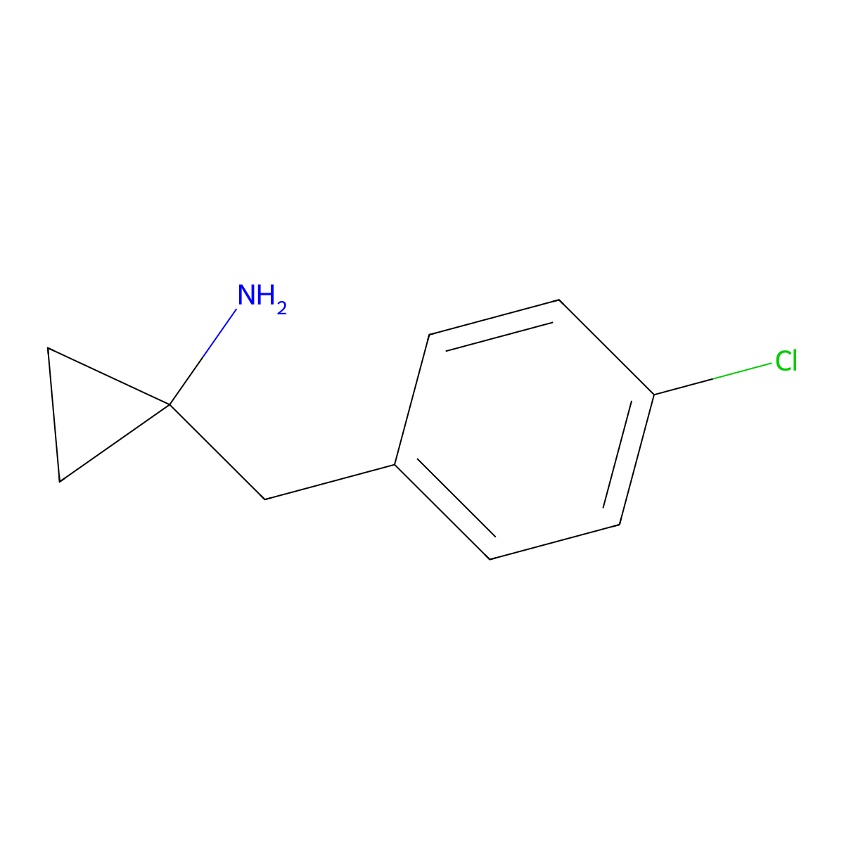 1-(4-Chlorobenzyl)cyclopropanamine molecular structure, CAS 27018-60-6