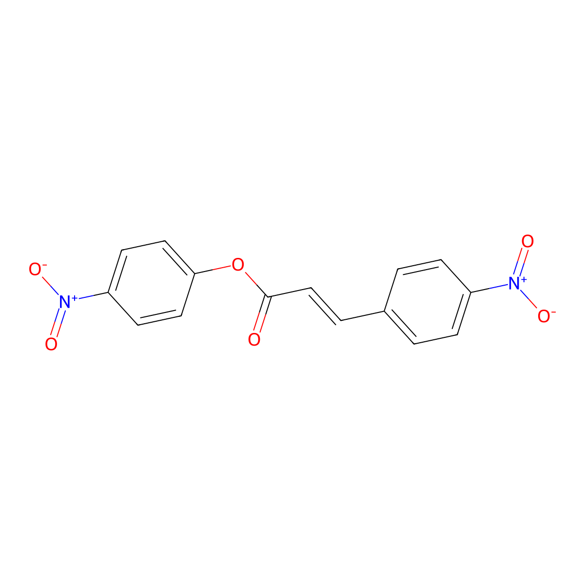 (4'-Nitrophenyl)-4-nitrocinnamate molecular structure, CAS 27019-39-2