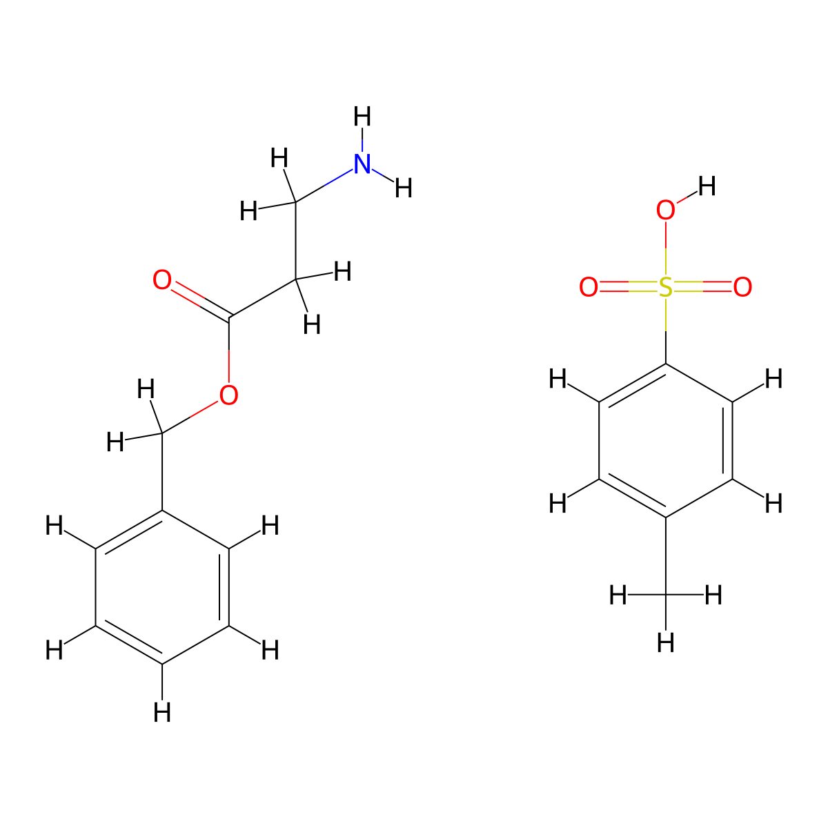 4-Methylbenzene-1-sulfonic acid--benzyl beta-alaninate (1/1) molecular structure, CAS 27019-47-2