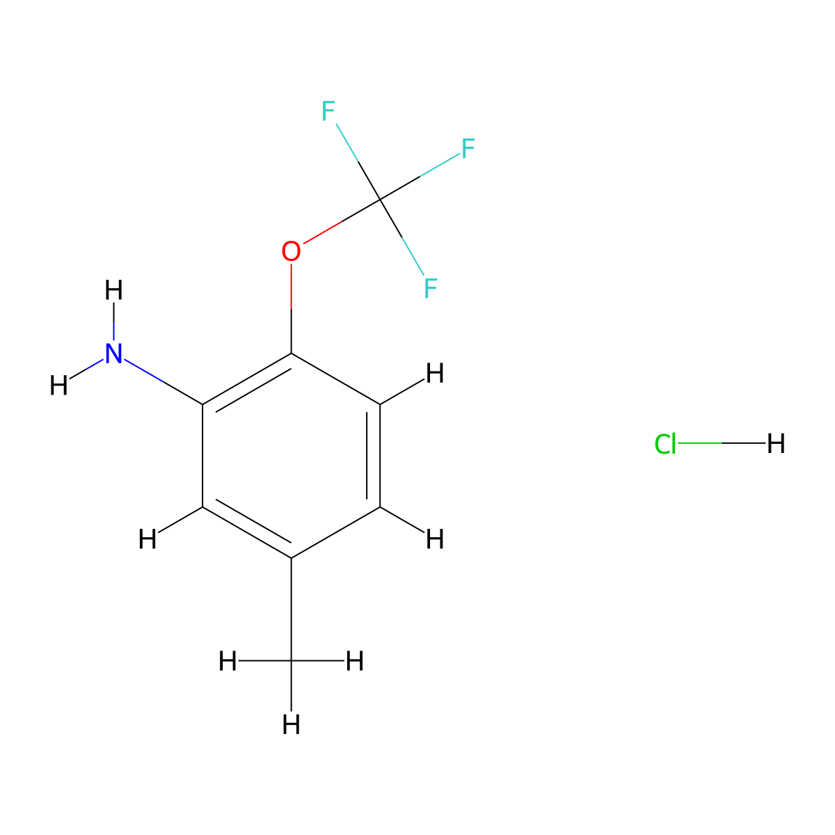 5-Methyl-2-(trifluoromethoxy)aniline hydrochloride molecular structure, CAS 2701917-03-3