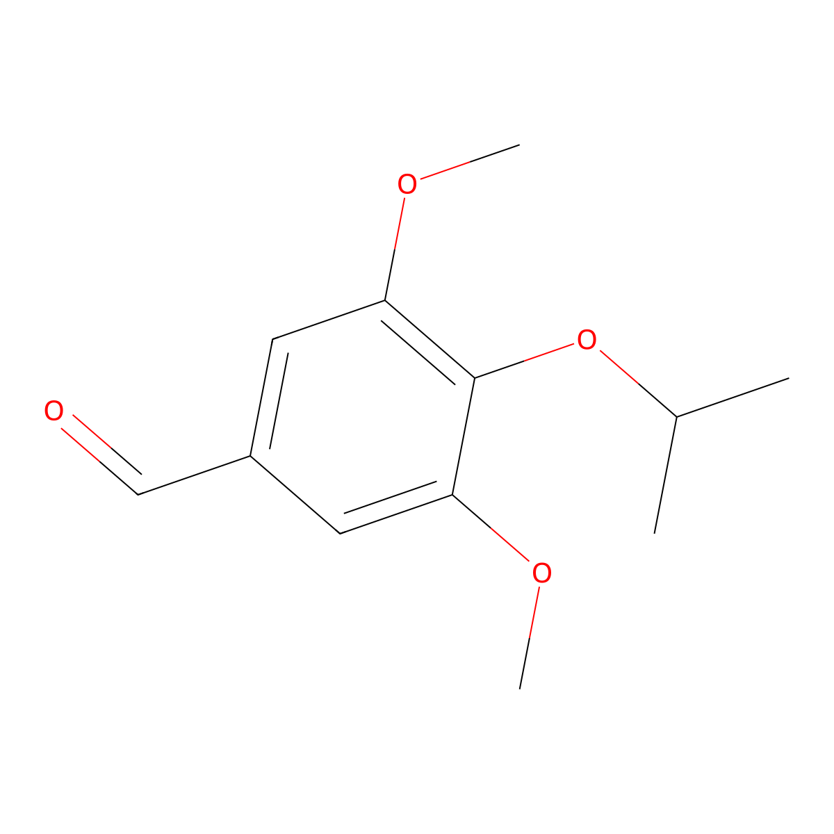 Benzaldehyde, 3,5-dimethoxy-4-(1-methylethoxy)- molecular structure, CAS 2702-54-7