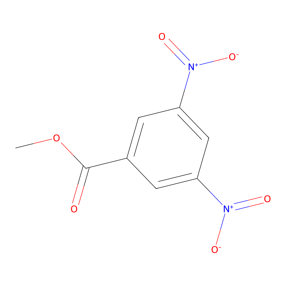 Methyl 3,5-dinitrobenzoate molecular structure, CAS 2702-58-1