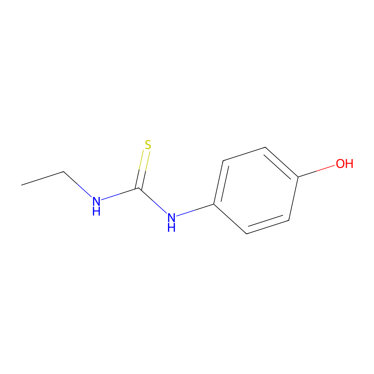 1-Ethyl-3-(4-hydroxyphenyl)thiourea molecular structure, CAS 27020-68-4