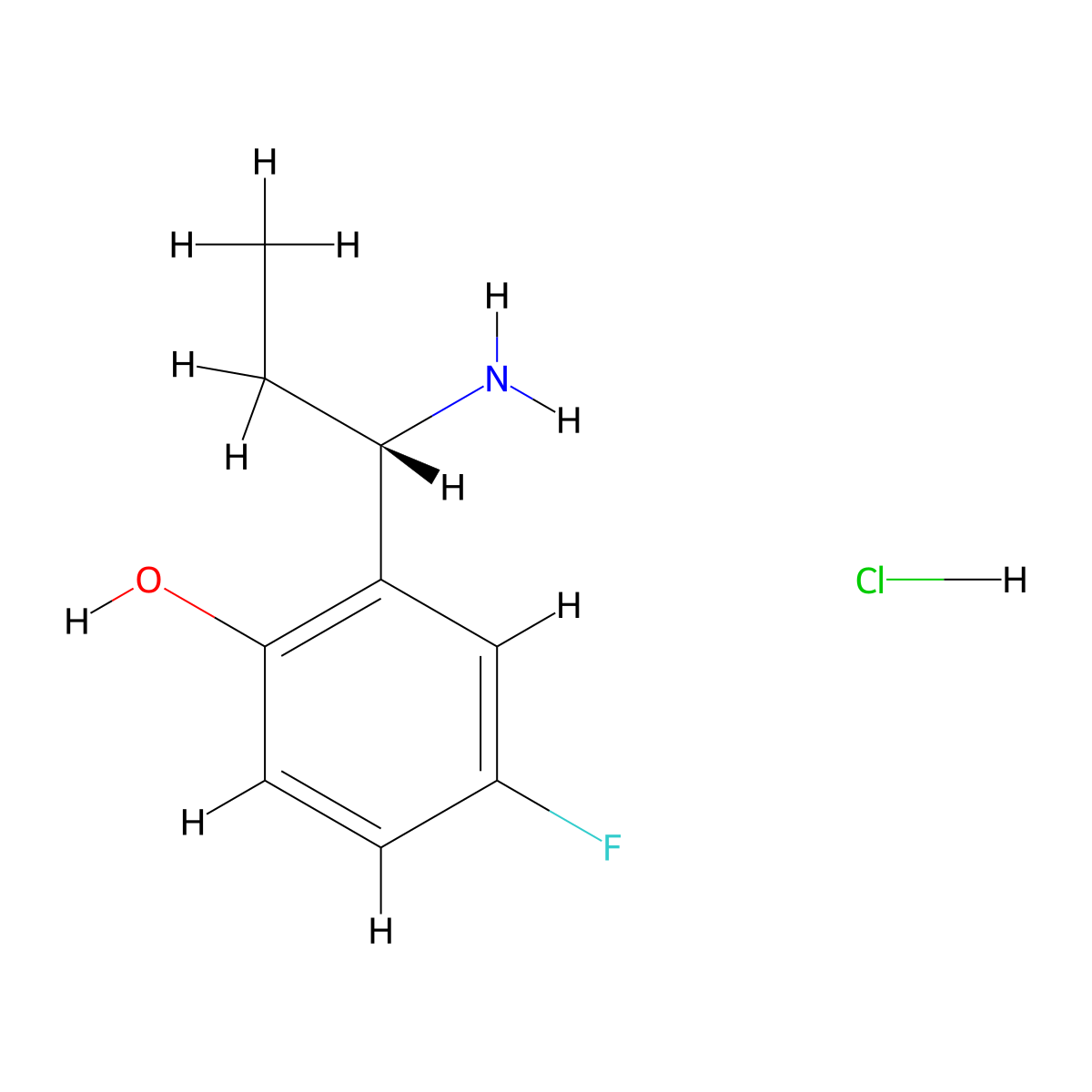 2-[(1S)-1-Aminopropyl]-4-fluorophenol hydrochloride molecular structure, CAS 2702045-54-1