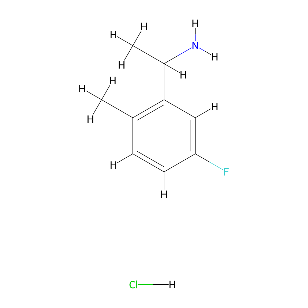 1-(5-Fluoro-2-methylphenyl)ethan-1-amine hydrochloride molecular structure, CAS 2702068-03-7