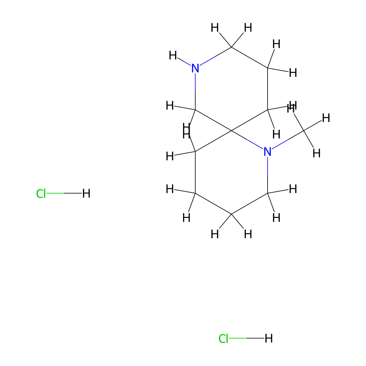 1-Methyl-1,8-diazaspiro[5.5]undecane dihydrochloride molecular structure, CAS 2702078-40-6